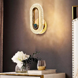 Arandela Dourada Cristal Moderna Radiant