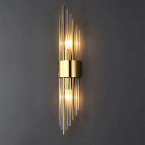 Arandela Interna Cristal Moderna Dourada