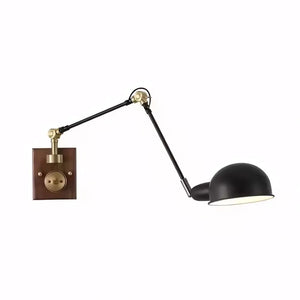 Luminaria Arandela Articulada Minimalista Madeira e Cobre Radiant