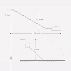 Luminaria Arandela de Parede Articulada Minimalista Radiant