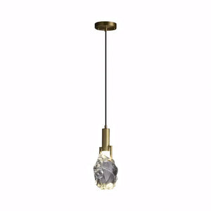 Luminaria Pendente Cristal Moderno Minimalista Dourado Radiant