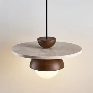 Luminaria Pendente Madeira Marmore Moderna Minimalista Radiant