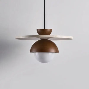 Luminaria Pendente Madeira Marmore Moderna Minimalista Radiant