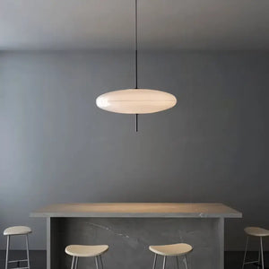Luminaria Pendente Moderna Minimalista Disco Oval Ufo