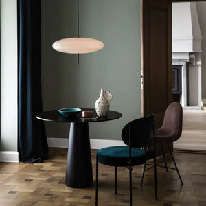 Luminaria Pendente Moderna Minimalista Disco Oval Ufo