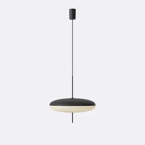 Luminária Pendente Moderna Minimalista Disco Oval Ufo 50 cm preto