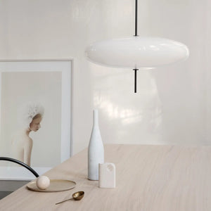 Luminária Pendente Moderna Minimalista Disco Oval Ufo 50 cm