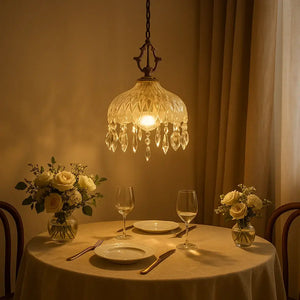 Luminária Pendente de Vidro Clássico Moderno Marquise