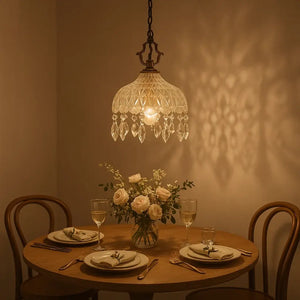 Luminária Pendente de Vidro Clássico Moderno Marquise