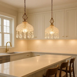 Luminária Pendente de Vidro Clássico Moderno Marquise