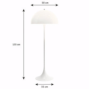 Luminária de Chão Cogumelo Moderna Minimalista Panthella branco