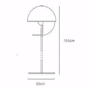 Luminária de Chão Vidro Moderna Minimalista Globo Theia