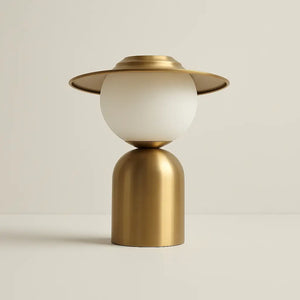 Luminária de Mesa Abajur Dourado Bola Moderno Minimalista Radiant