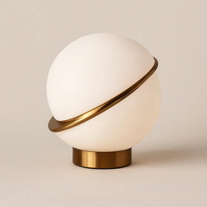 Luminária de Mesa Abajur Globo Dourada Minimalista Radiant