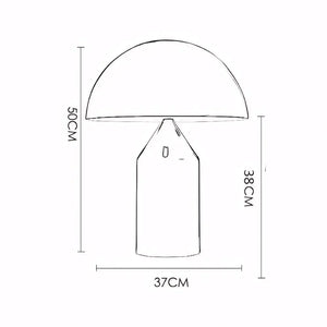 Luminária de Mesa Abajur Moderno Minimalista Grande Cogumelo Radiant
