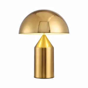 Luminária de Mesa Abajur Moderno Minimalista Grande Cogumelo Radiant dourado