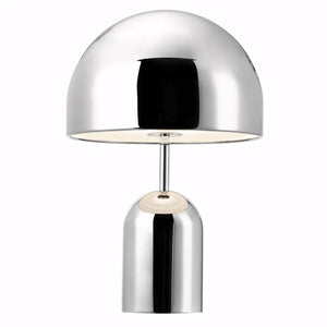 Luminaria de Mesa Abajur Moderno Minimalista Metal Bell prata