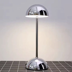 Luminária de Mesa Abajur Sem Fio Minimalista Moderno Radiant prata