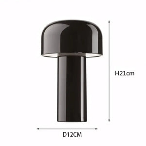 Luminária de Mesa Abajur Touch Moderno Minimalista Bellhop Preto