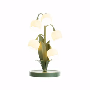 Luminária de Mesa Abajur Verde Moderna Minimalista Floral Radiant