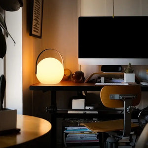 luminária portátil, luminária LED RGB, luminária com alça, luz ambiente decorativa, luminária recarregável, luminária sem fio, luminária de mesa decorativa, luminária para festa, luz com controle remoto, luminária usb recarregável