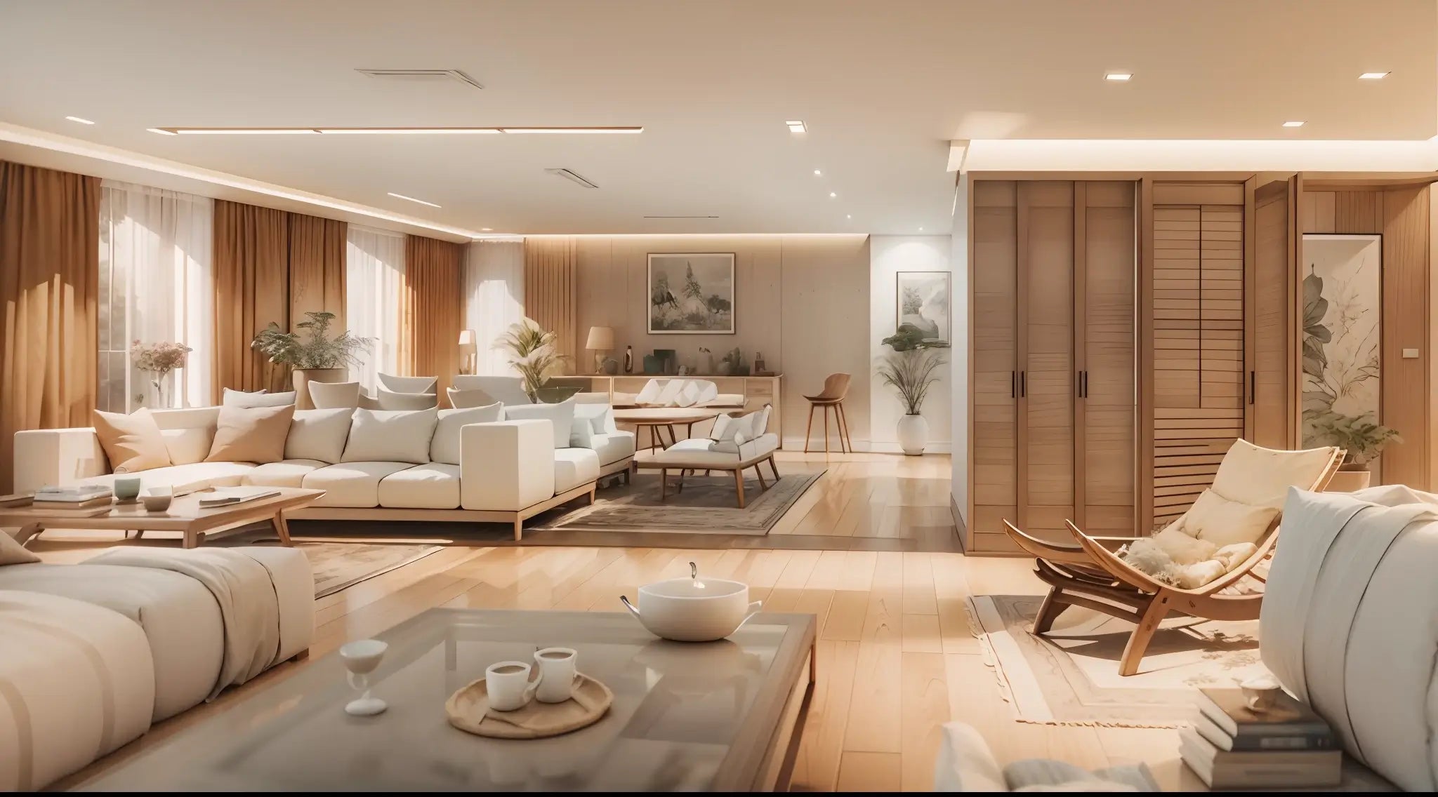 Iluminação realçando arquitetura moderna.