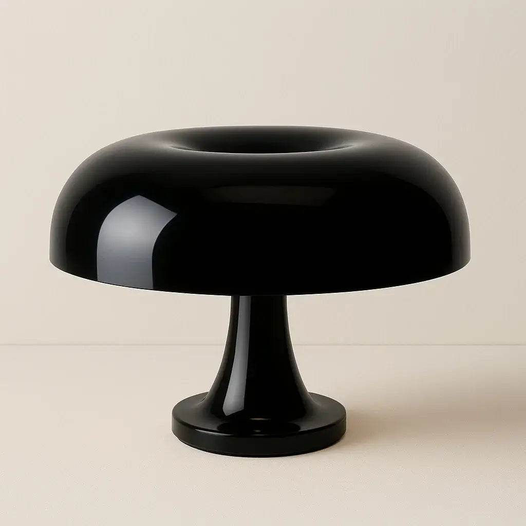 Abajur Cogumelo Preto Sem Fio Touch Radiant