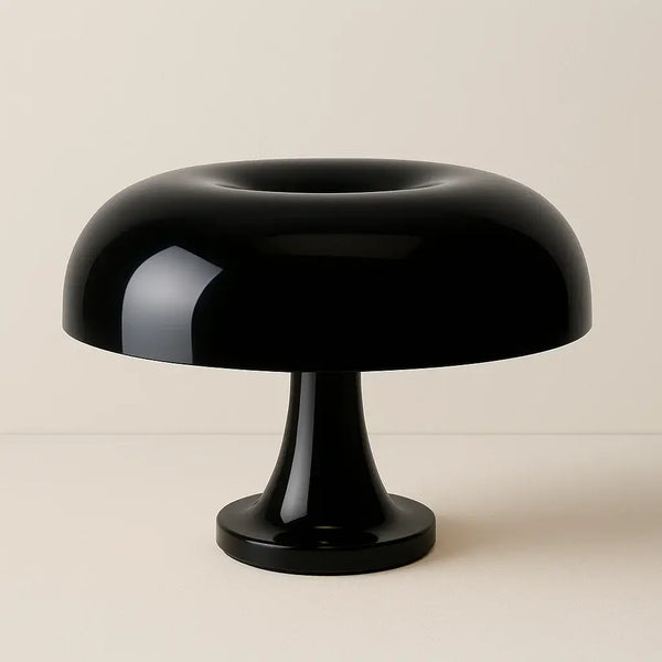 Abajur Cogumelo Preto Sem Fio Touch Radiant