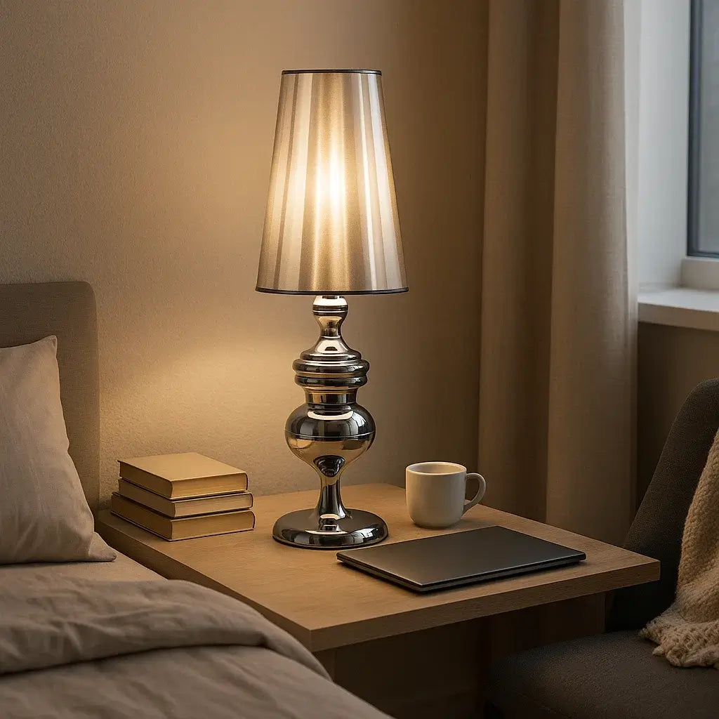 abajur branco, abajur dourado, abajur grande, Abajur Grande Moderno Minimalista Radiant, Abajur Preto, abajur prata, abajur moderno, abajur minimalista