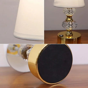 Abajur Sem Fio Dourado de Vidro, abajur sem fio, abajur para quarto, abajur dourado, abajur de vidro, luminaria sem fio, luminaria de mesa sem fio, luminaria de mesa vidro