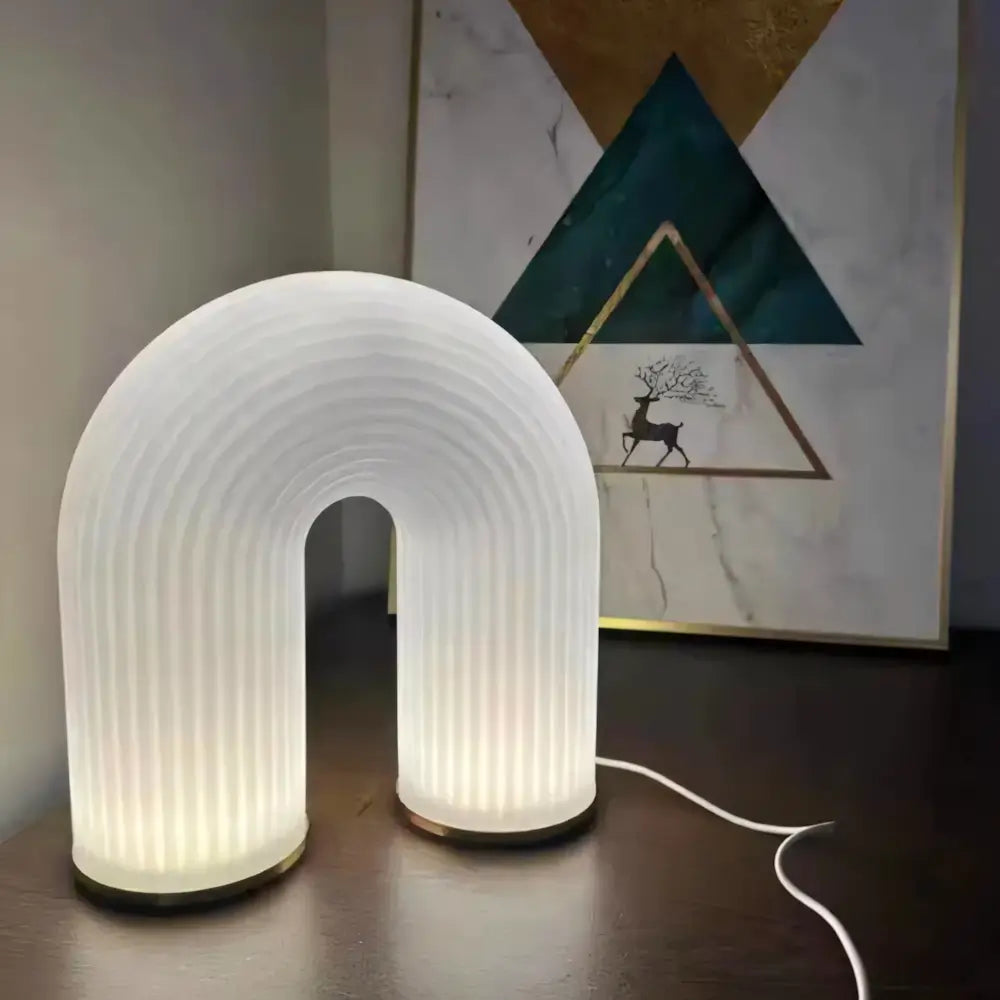Abajur Branco Moderno Minimalista Radiant 