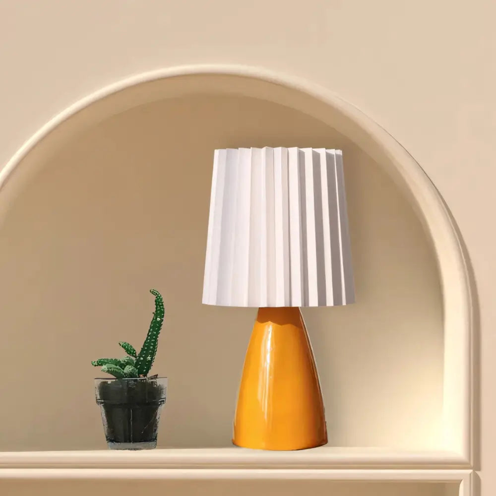 Abajur de Cerâmica Laranja Radiant 