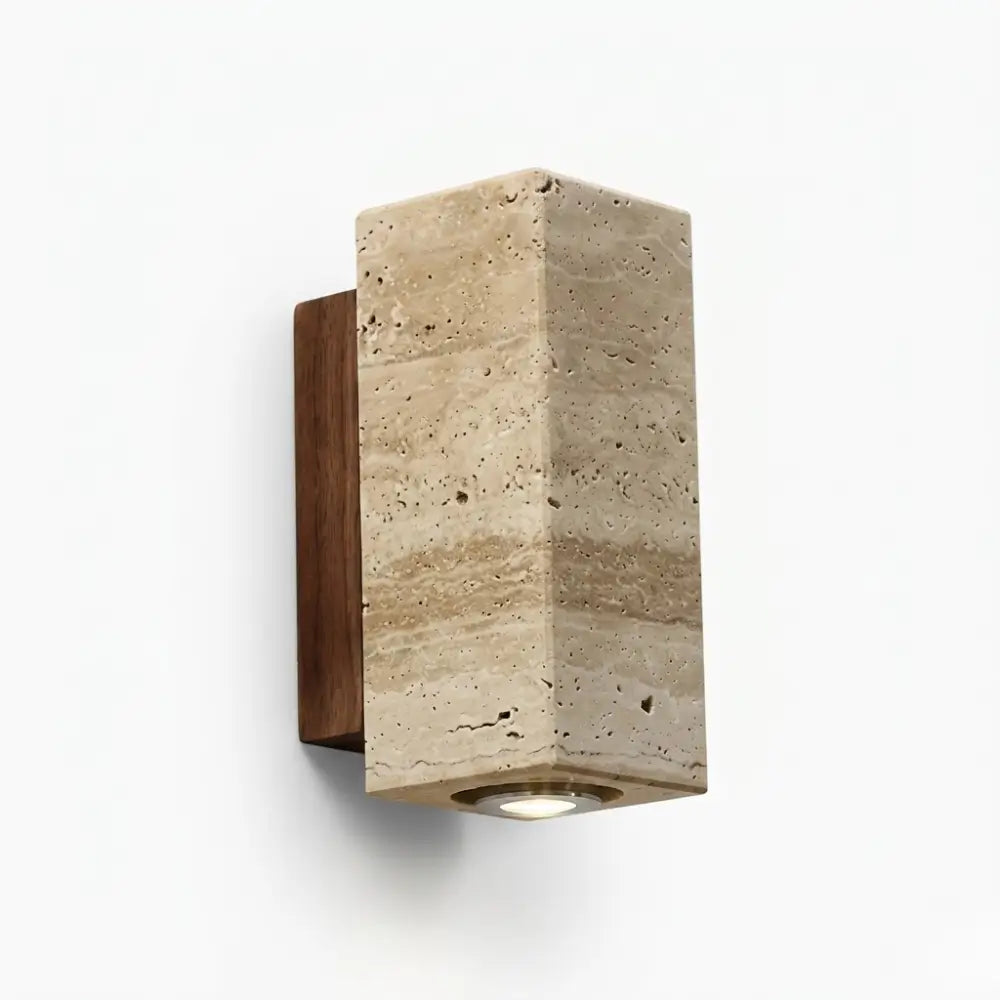 Arandela Moderna Travertino Quadrada Milano