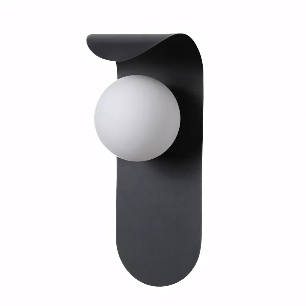 Arandela Bola Minimalista Moderna Radiant  preta