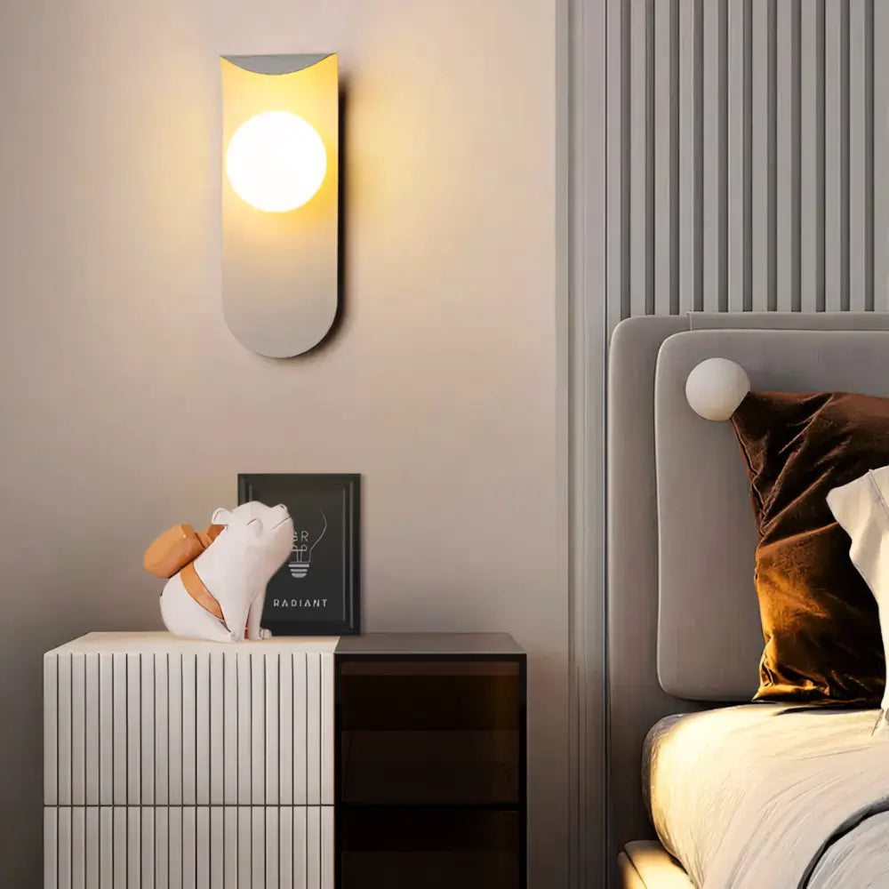 Arandela Bola Minimalista Moderna Radiant  branca