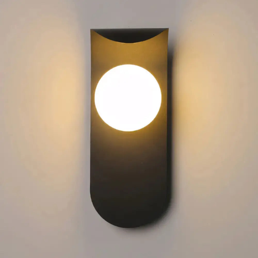 Arandela Bola Minimalista Moderna Radiant  preta