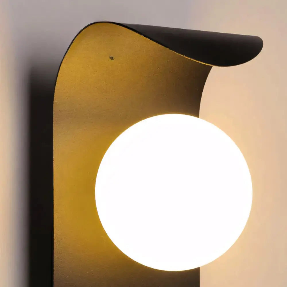 Arandela Bola Minimalista Moderna Radiant  preta