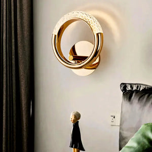 Arandela Dourada Cristal Moderna Radiant 