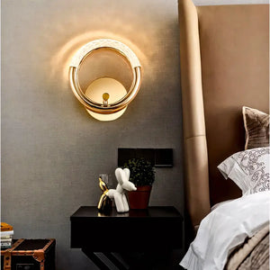 Arandela Dourada Cristal Moderna Radiant 