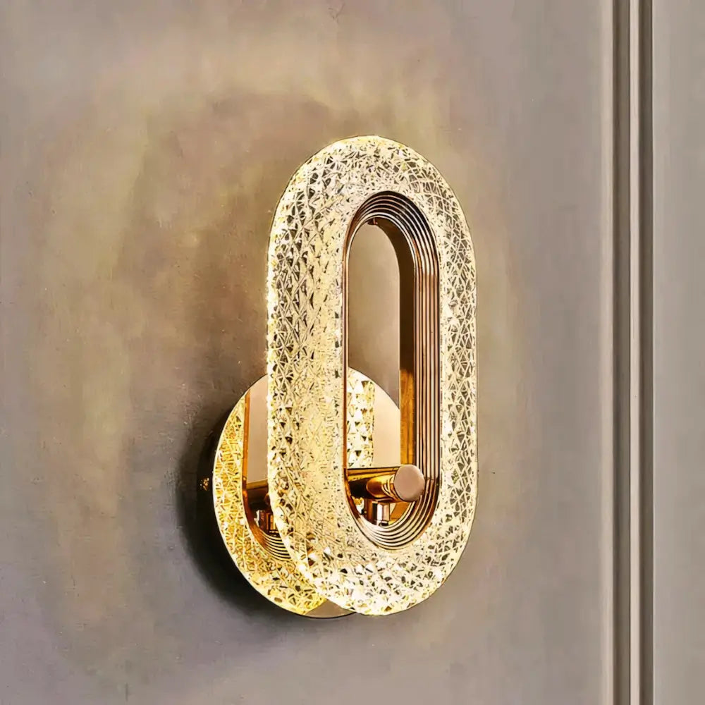 Arandela Dourada Cristal Moderna Radiant 