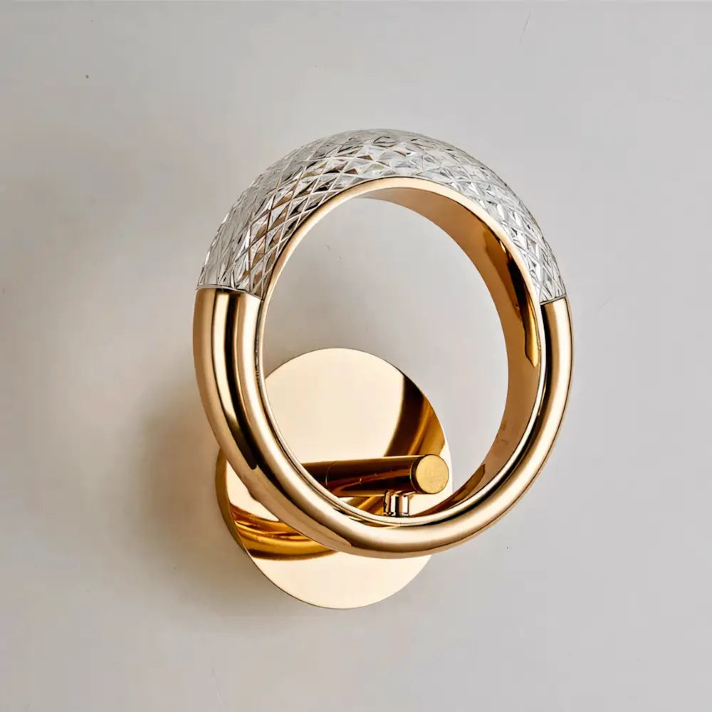 Arandela Dourada Cristal Moderna Radiant 