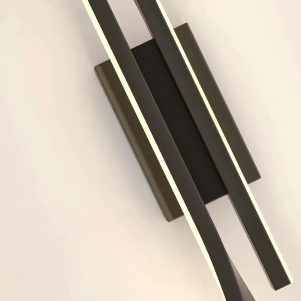 Arandela Preta Linear Dupla Radiant 2 fachos
