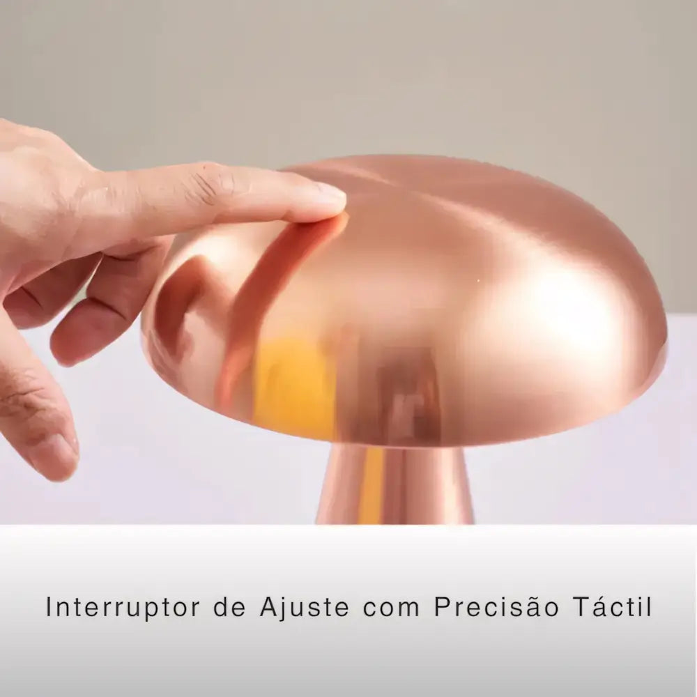 Luminária Abajur Cogumelo Sem Fio Touch Radiant 
