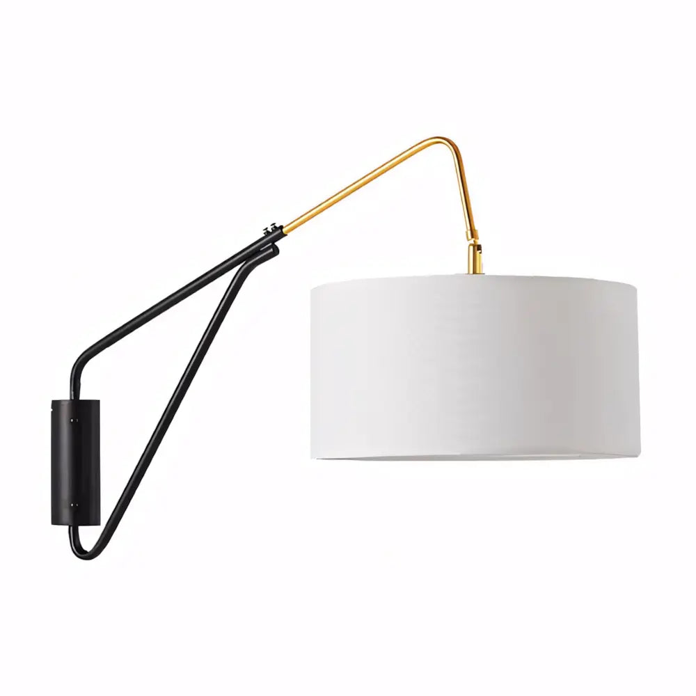Luminaria Arandela Abajur Moderna Minimalista Linho Radiant Branco