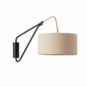 Luminaria Arandela Abajur Moderna Minimalista Linho Radiant Creme