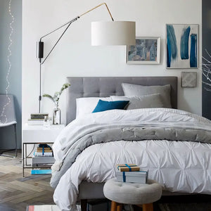 Luminaria Arandela Abajur Moderna Minimalista Linho Radiant