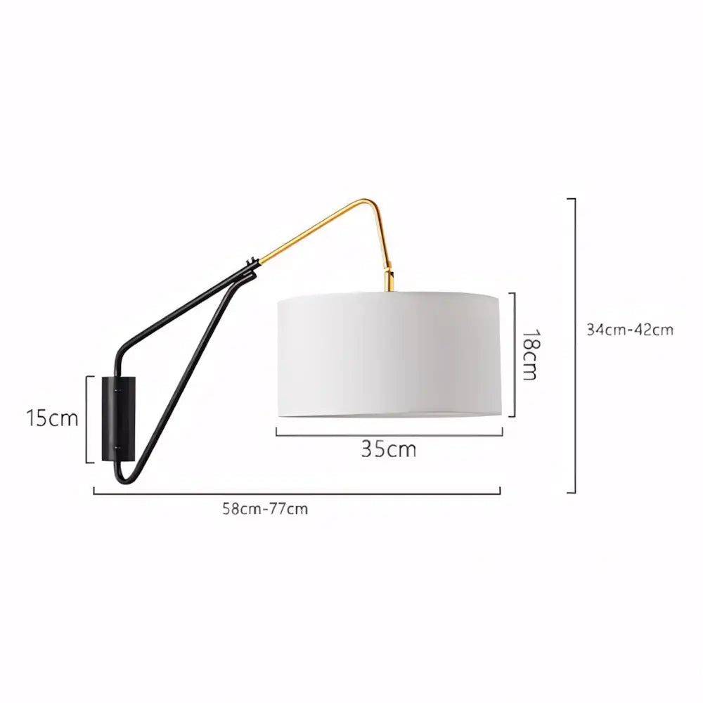 Luminaria Arandela Abajur Moderna Minimalista Linho Radiant