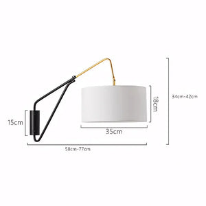 Luminaria Arandela Abajur Moderna Minimalista Linho Radiant