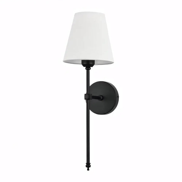 Luminaria Arandela Abajur Retro Metal e Linho Radiant preta