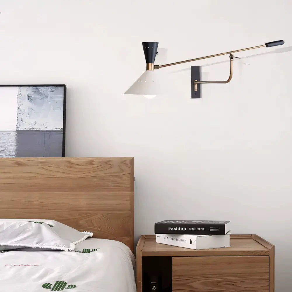 Luminaria Arandela Articulada Branca Minimalista Radiant